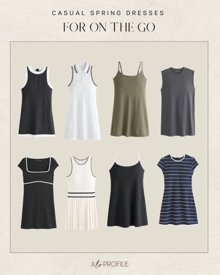 Spring Dresses : For on the Go // Abercrombie, spring dresses, spring fashion, spring style, casual dresses, casual outfits, vacation outfits, vacay outfits, errands outfit, travel outfit, activewear dresses, activewear dress, spring trends