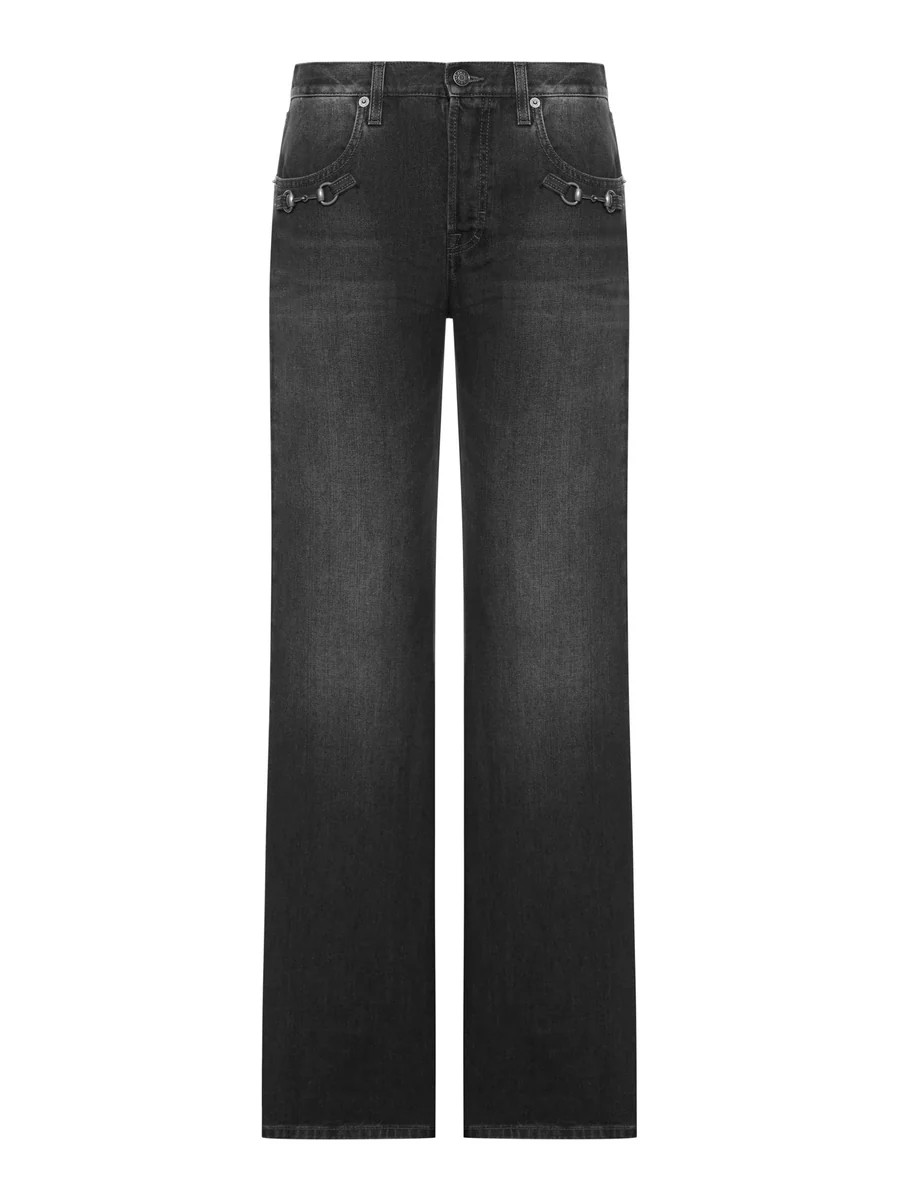 COTTON DENIM TROUSERS WITH CLAMP | Suitnegozi INT