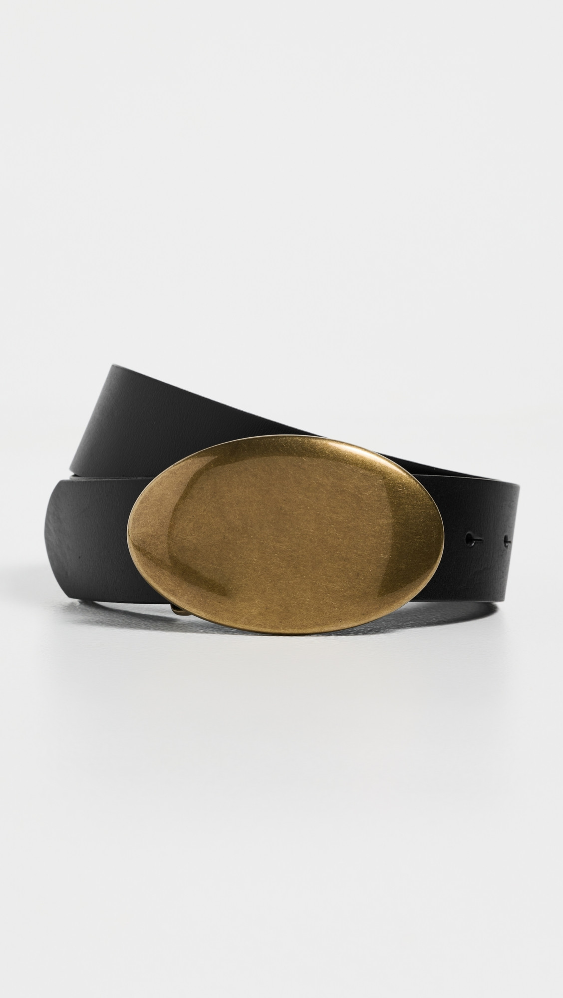 Madewell Oval-Buckle Belt True Black S | Shopbop