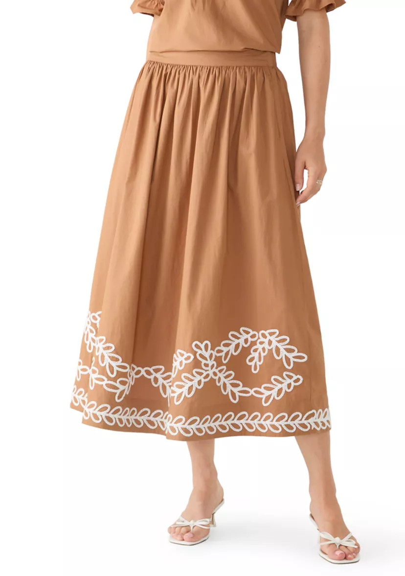 Women's Embroidered Midi Skirt | Belk