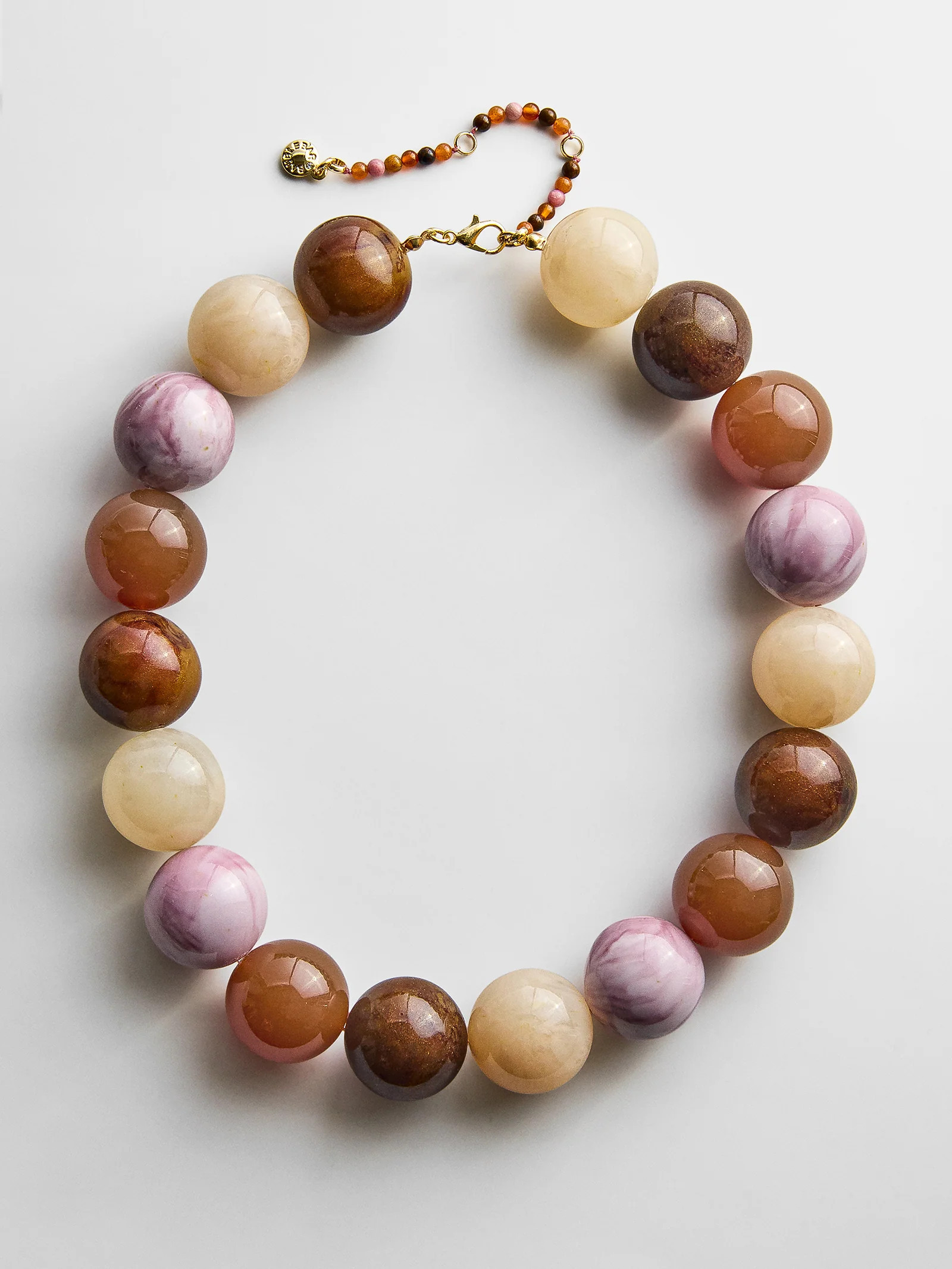 Jane Beaded Necklace - Brown Multi Bead | BaubleBar