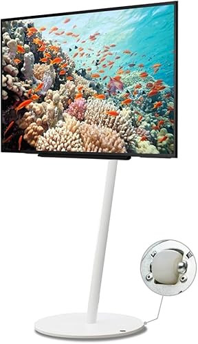 WALL A2 High Type | Japanese Rolling Portable Free-Standing 24-55 Inch Universal TV Stand with Concealed Caster Wheels | Satin White | Amazon (US)