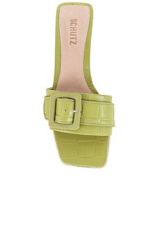 Schutz Jessy Mule in Mellow Green from Revolve.com | Revolve Clothing (Global)