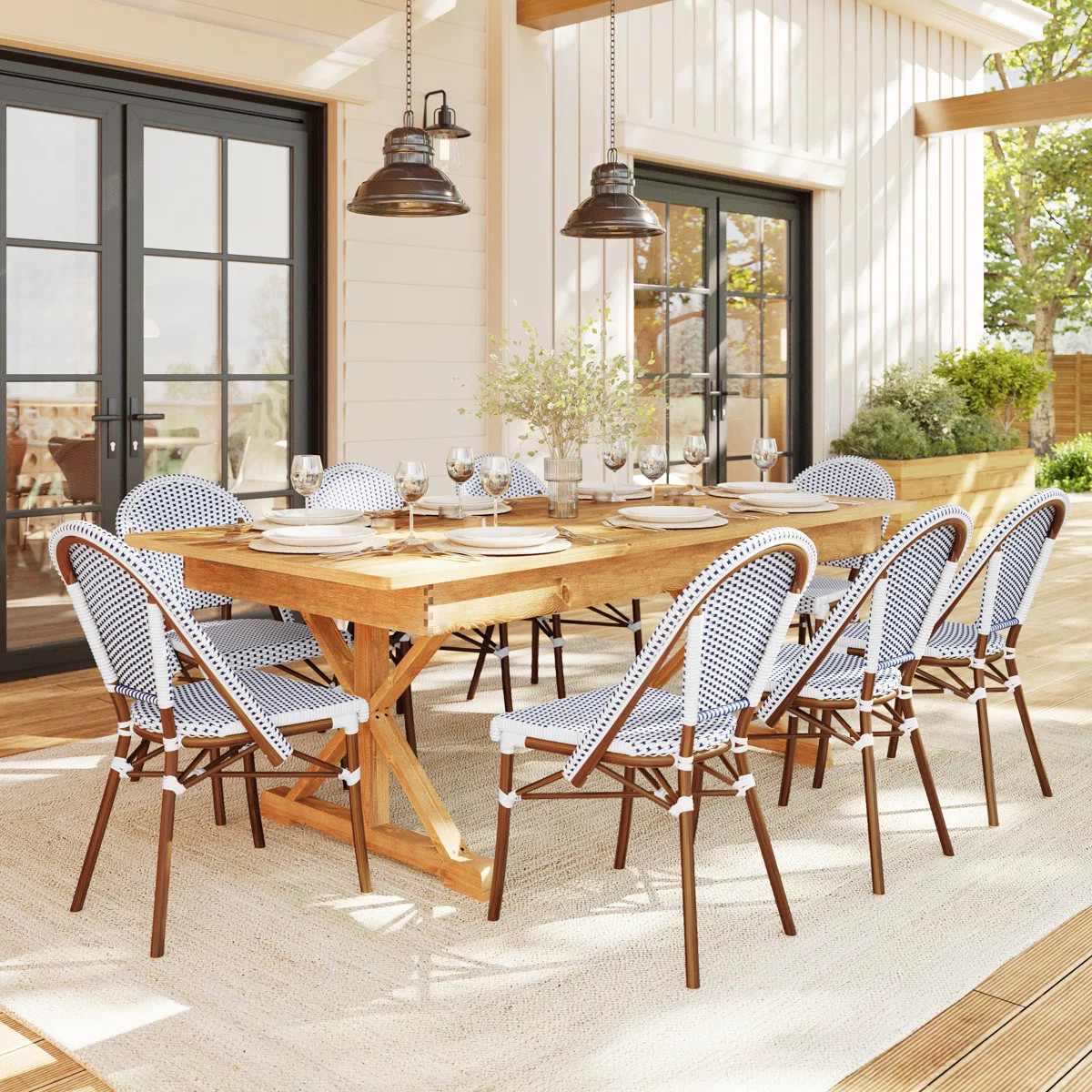 Martha Stewart Lily Pond All-Weather Stackable Patio Bistro Dining Chair | Wayfair North America