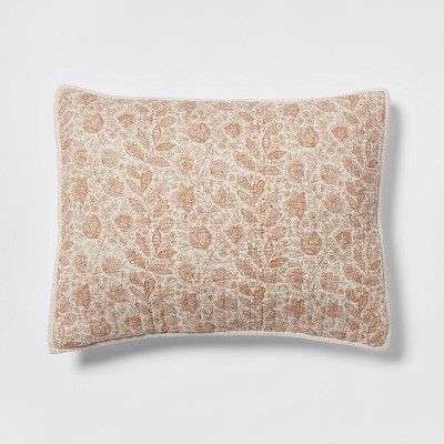 Trad Printed Cotton Voile Tonal Floral Quilt Sham - Threshold™ | Target