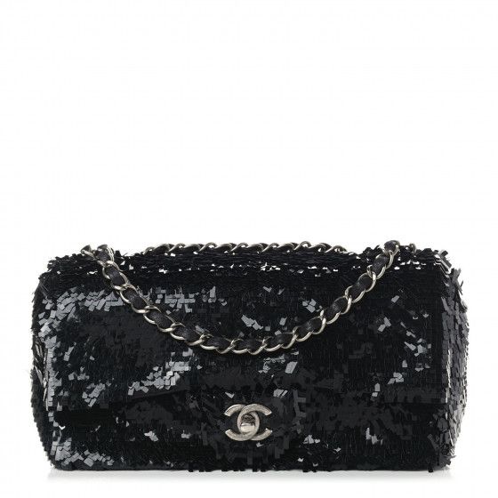 CHANEL

Sequin Embroidered Small Single Flap Black | Fashionphile