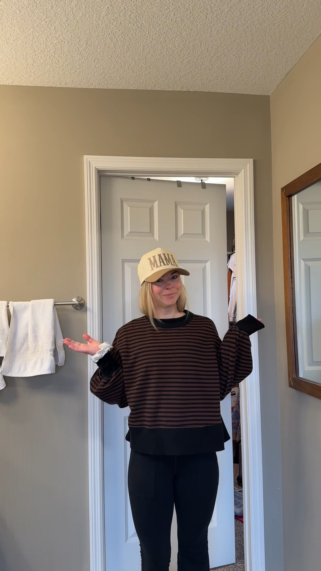 It’s giving: errands, daycare drop off, Target run, repeat.

⸻

Outfit details linked on LTK

Search: striped cropped sweatshirt, black flare pants, comfy flare leggings, mama hat neutral, athleisure outfit, casual mom outfit, fall athleisure, everyday basics, comfy travel outfit, Target outfit, Amazon loungewear

#LTKStyle #LTKFinds #LTKAthleisure #LTKOutfits #FallMomOutfit #FlarePants #CroppedSweatshirt #CasualStyle #MomUniform

#LTKFindsUnder50 #LTKStyleTip #LTKFindsUnder100