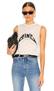 ANINE BING Lennon Bing Tee in Stone from Revolve.com | Revolve Clothing (Global)