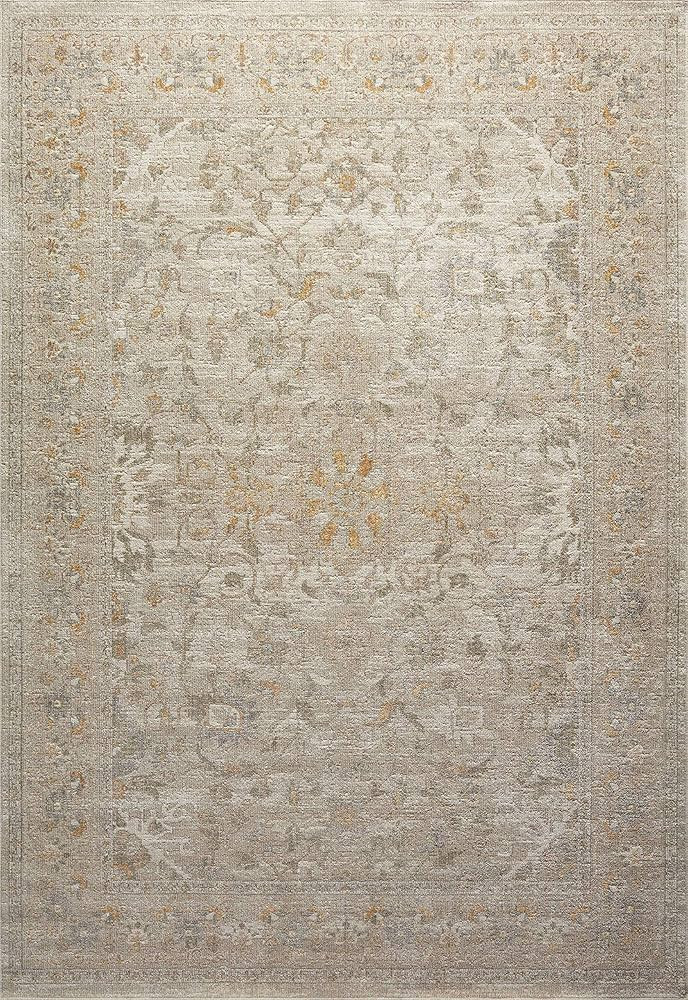Loloi Chris Loves Julia x Rosemarie ROE-02 Ivory / Natural Oriental Area Rug 5' x 7'-10" | Amazon (US)