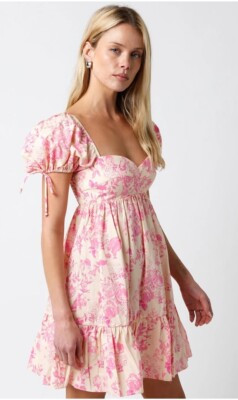 Olivaceous Lilah Dress Puff Sleeve Sweetheart Neckline Size Medium NEW  | eBay | eBay US