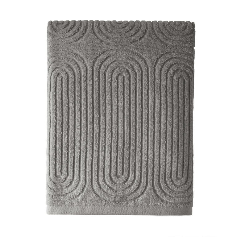 Beautiful Textured Bath Towel, 56" x 30", Charcoal Gray by Drew Barrymore | Walmart (US)