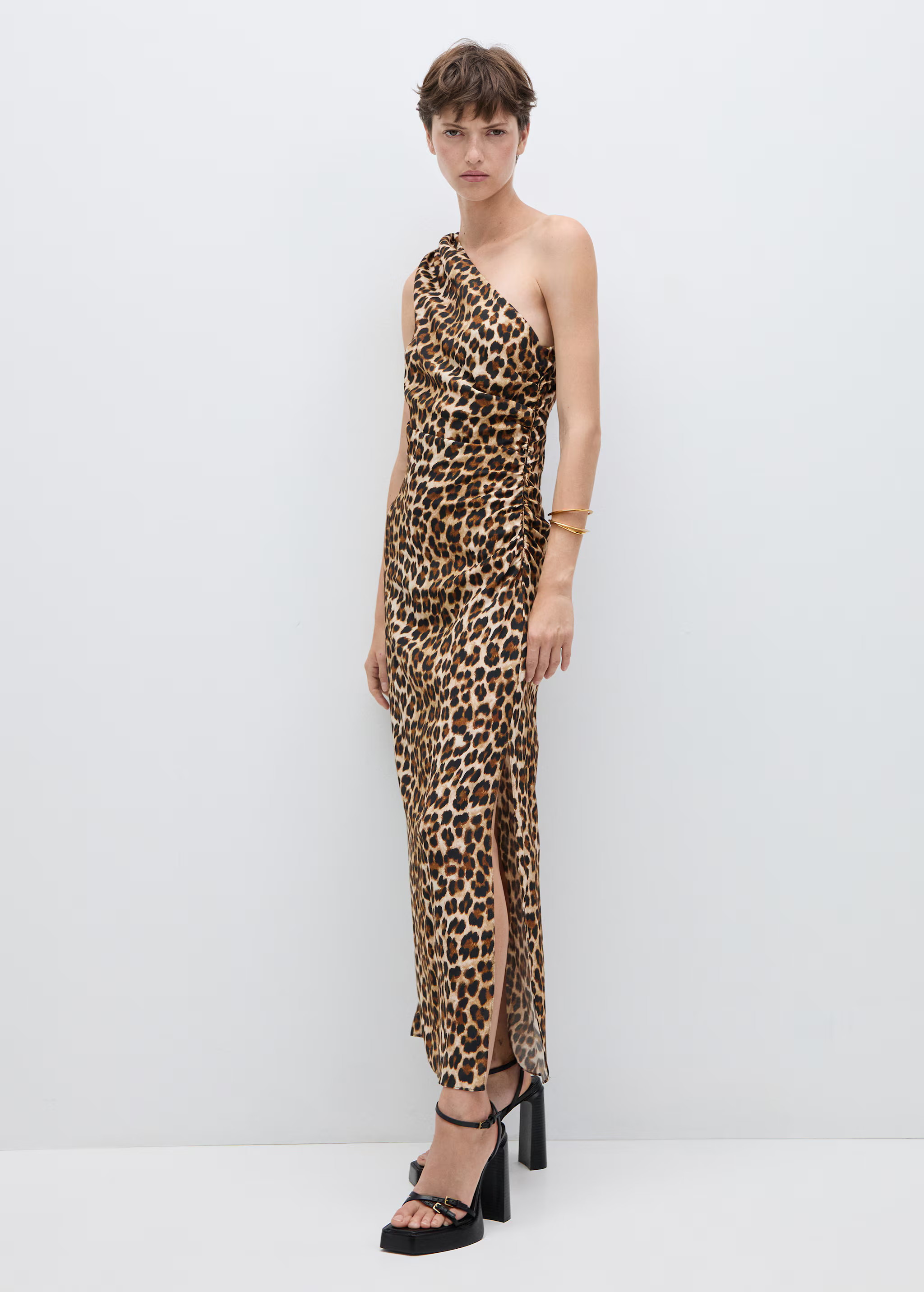 Asymmetrical animal print dress | MANGO (UK)