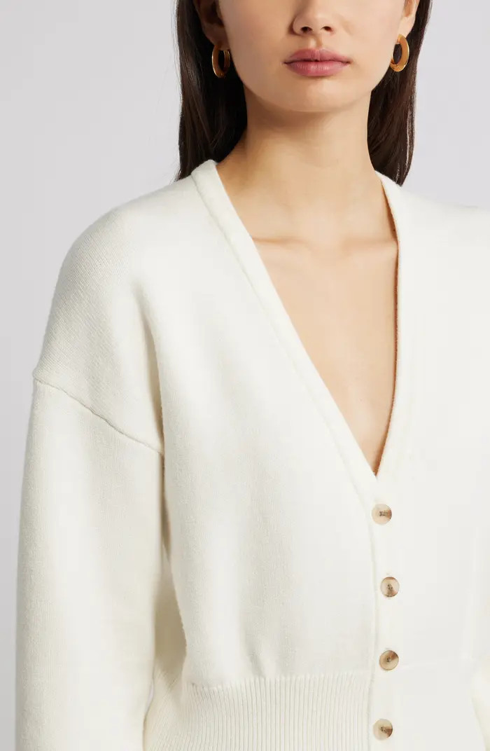 Open Edit Rib Waist Cardigan | Nordstrom | Nordstrom