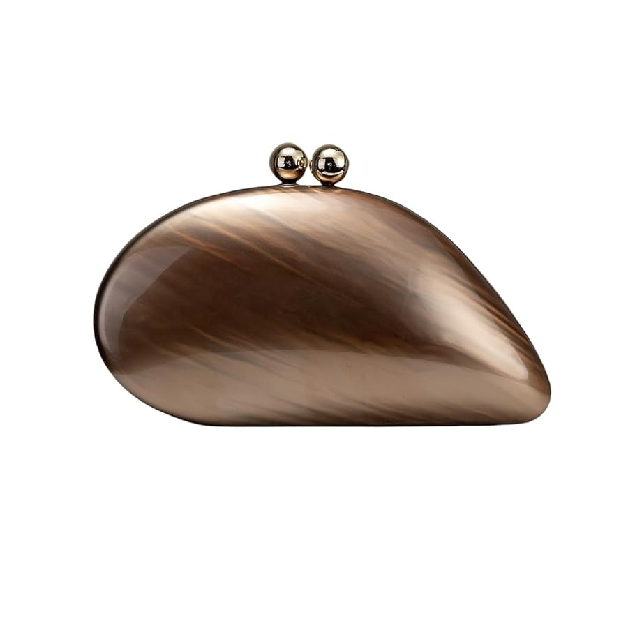 UMREN Seashell Chain Shoulder Bag for Women Acrylic Evening Clutch Bag Glitter Marble Purse Handb... | Amazon (US)