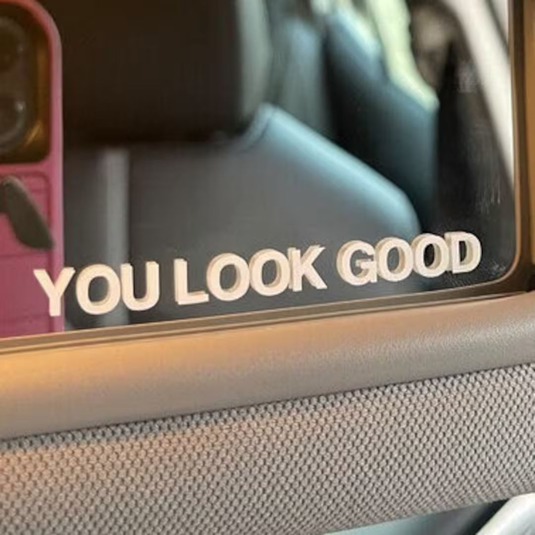 Car Mirror Decal, You Look Good Car Mirror Sticker, Rear View Mirror Decal, Car Decal Sticker, Ca... | Etsy (US)