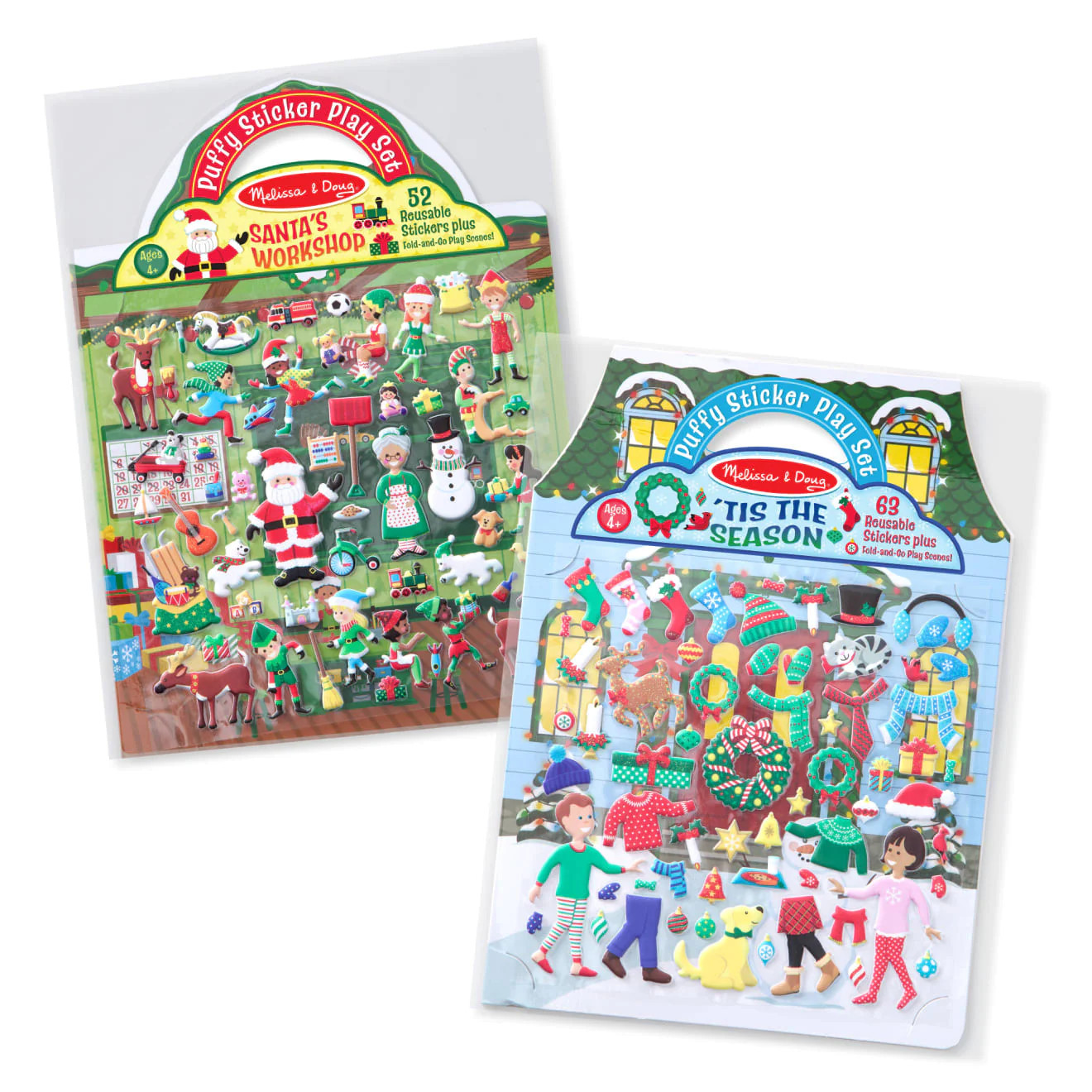 Puffy Stickers Bundle - Santa's Workshop & 'Tis the Season | Melissa and Doug