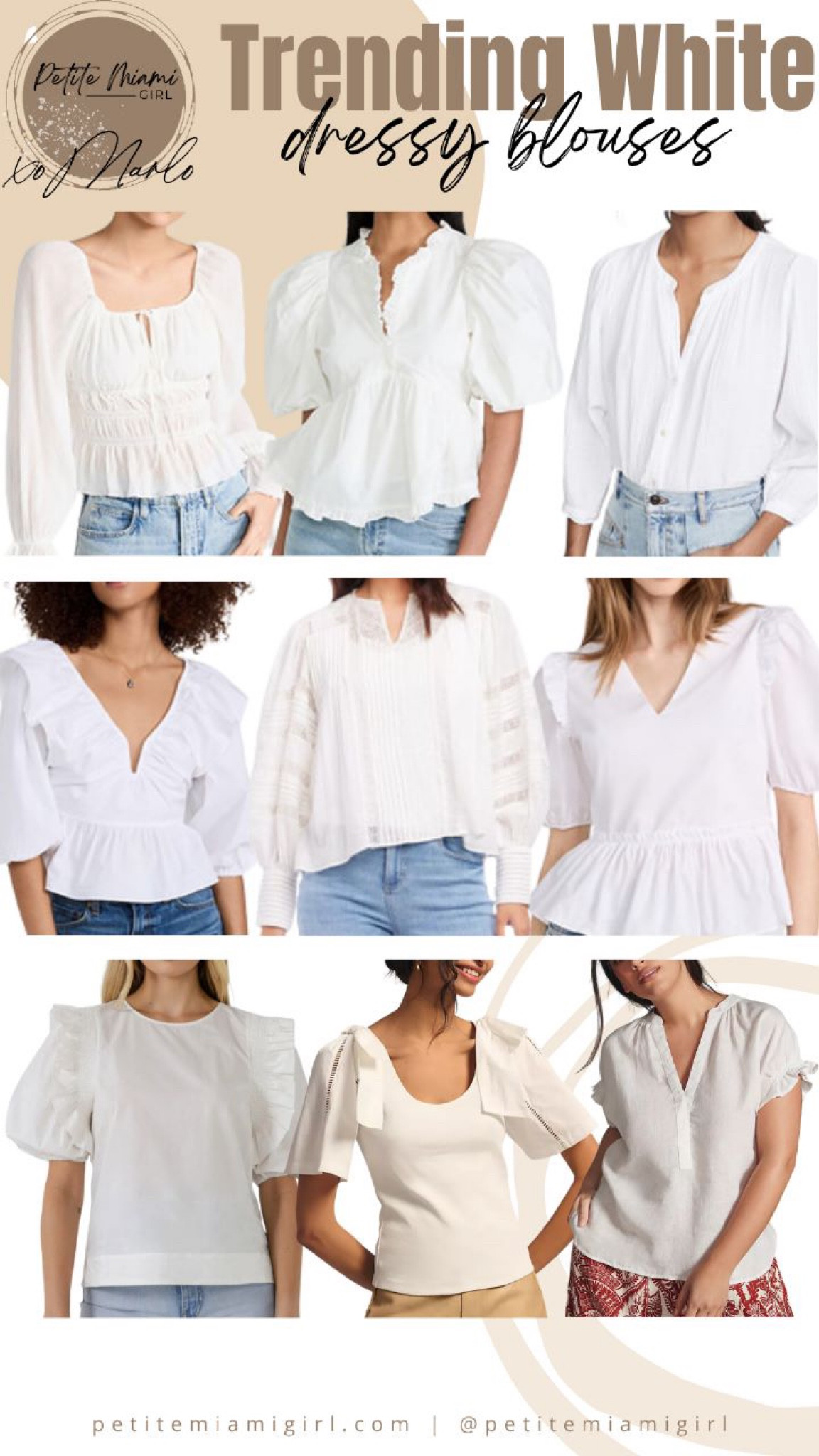Trending white dressy blouses.

#LTKstyletip #LTKSeasonal #LTKworkwear