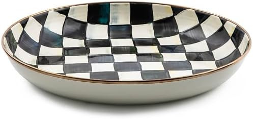 MACKENZIE-CHILDS Enamel Abundant Bowl, Decorative or Serving Bowl, 13-Cup Capacity, Black-and-Whi... | Amazon (US)
