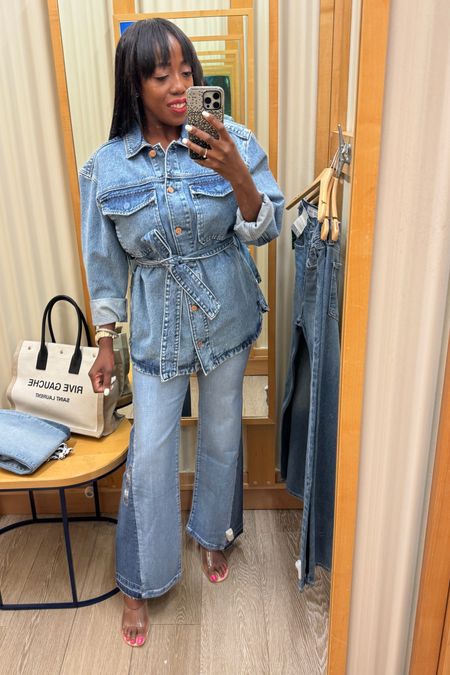 Love this denim jacket however, I had to try on a size medium because they wear out of small. Comes with a waist strap. 
My jeans are true to size. Wearing a size 26. 

Spring Outfit, Jeans, Spring Outfits, Travel Outfit, 

#Jeans #Denim #SpringOutfit #Ootd 

#LTKover40 #LTKstyletip #LTKSeasonal