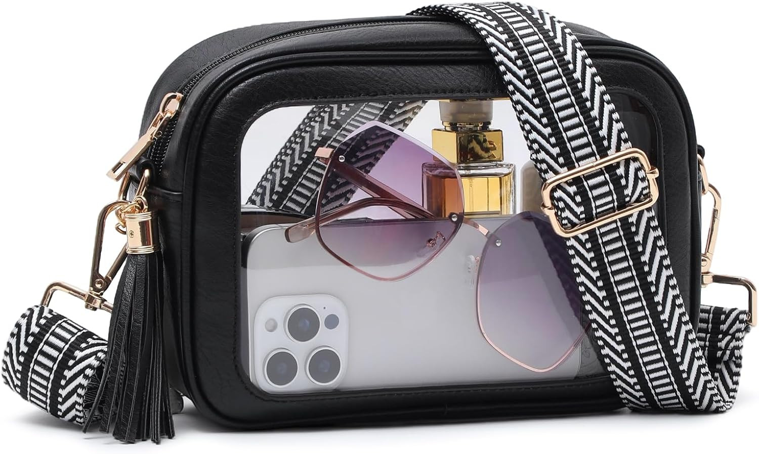 Clear Bag for Stadium Events, Clear Crossbody Purse for Women, Small Stadium Approved Bag for Concerts Games | Amazon (US)