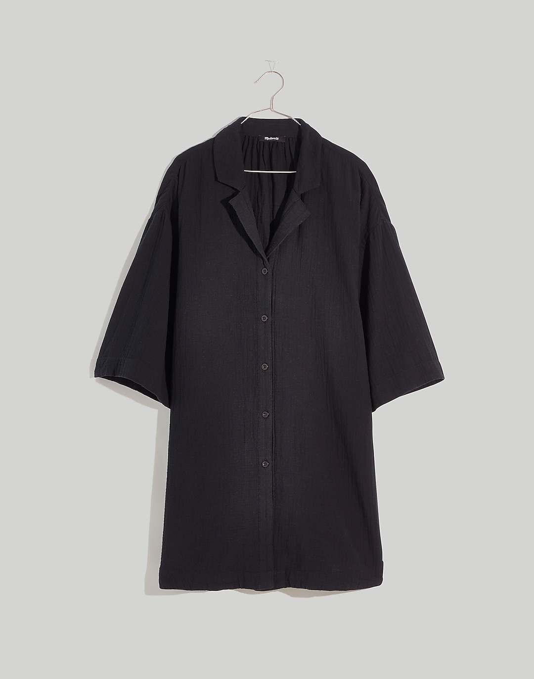 Crinkle Cotton Cover-Up Mini Shirtdress | Madewell