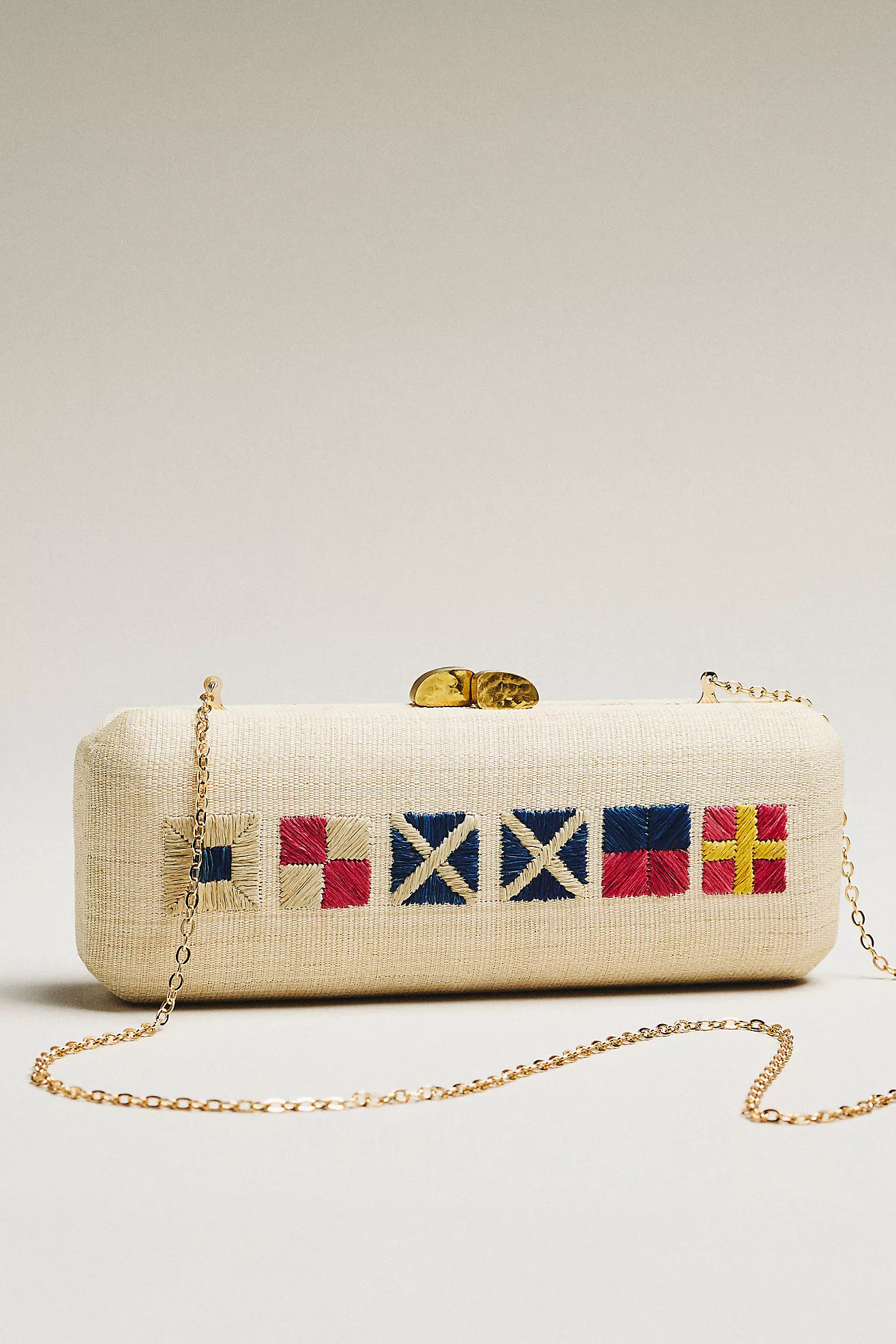 POOLSIDE Boat Flag Embroidered Clutch | Anthropologie (US)