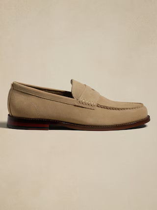 Classic Suede Penny Loafer | Banana Republic Factory