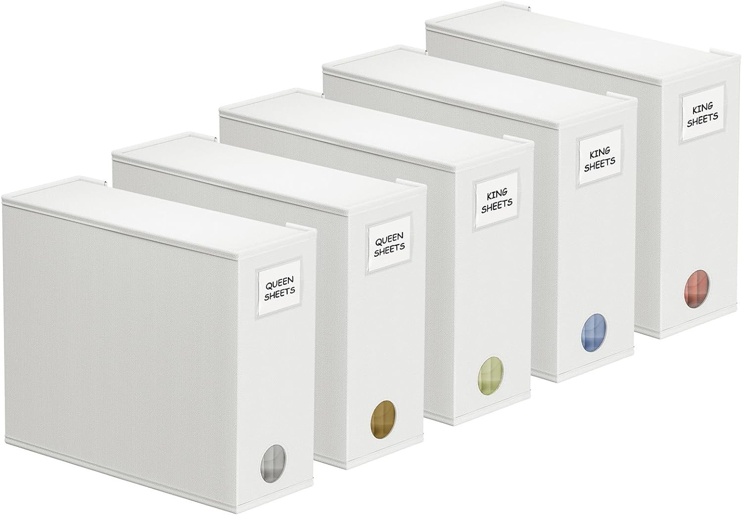 SpaceAid 5 Pack Bed Sheet Organizers and Storage, Foldable Sheet Organizer for Linen Closet, Shee... | Amazon (US)