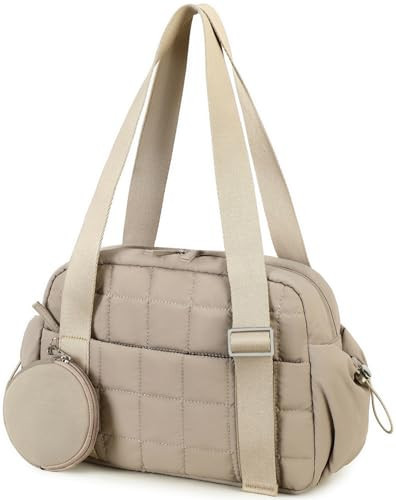CAMTOP Mini Gym Bag for Women, Small Gym Tote Bag Puffy Quilted Sports Duffel Bag with Wet Compartment and Coin Purse Duffel Bags Dance Yoga Workout Bag for Gifts | Amazon (US)