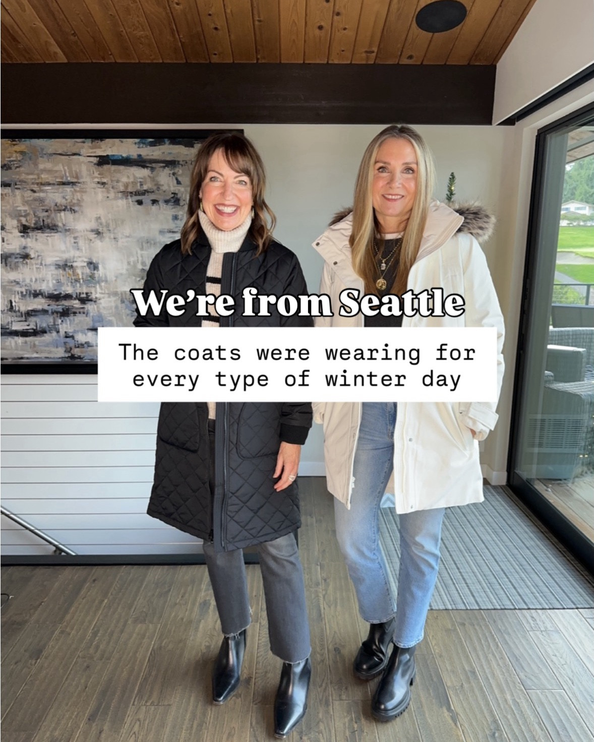 We have such a variety of weather in Seattle, we need a winter coat capsule!😅🌦️❄️☔️

We like to be warm, but we still want to look stylish! All our coats are functional but have cool details that keep our outfits modern. We especially love long down parkas that make such a difference in keeping warm!
Ski coat, waterproof coat, hooded coat, bomber coat, puffer coat

#LTKSaleAlert #LTKOver40 #LTKootd