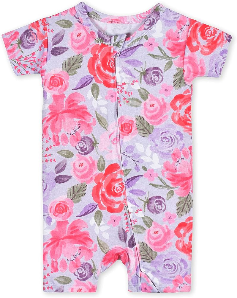 Gerber Unisex Baby Buttery-Soft Short Sleeve Romper With Viscose Made With Eucalyptus | Amazon (US)