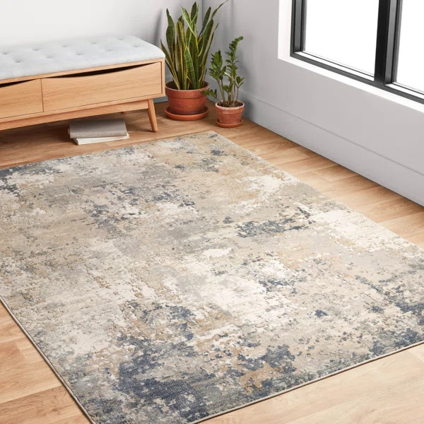 Eleanore Power Loom Performance Sand/Mist Rug | Wayfair North America