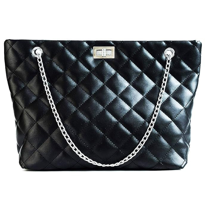 Chains Tote Bags for Women,Top Handle Weekender Shoulder Handbag,Hobo Purses | Amazon (US)