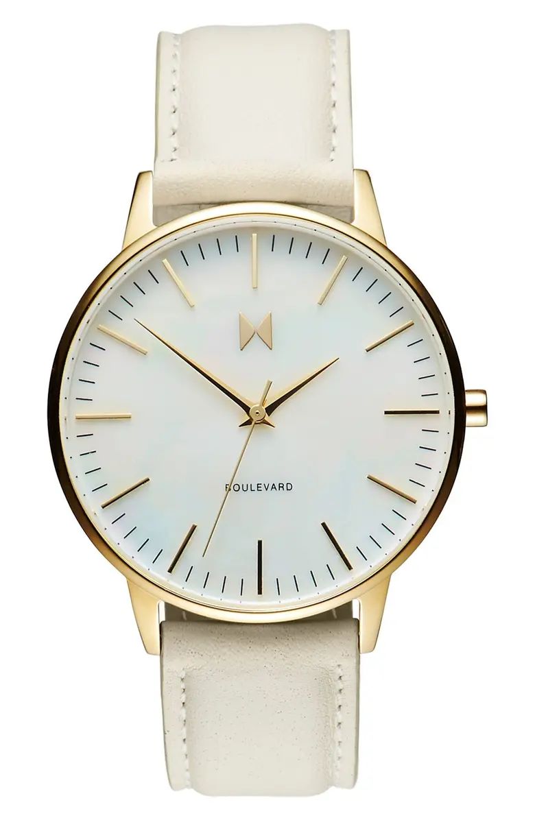 Boulevard Leather Strap Watch, 38mm | Nordstrom