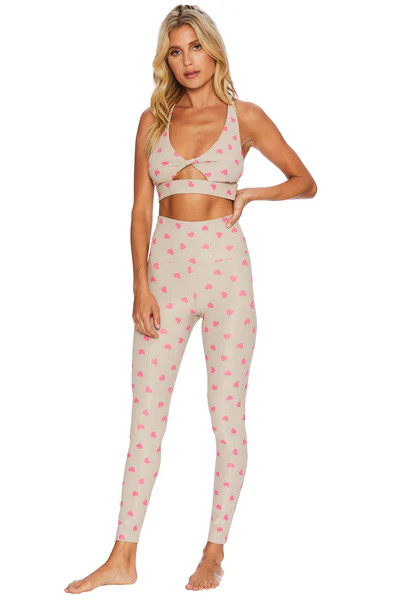 Ayla Legging Taupe Heart | Beach Riot