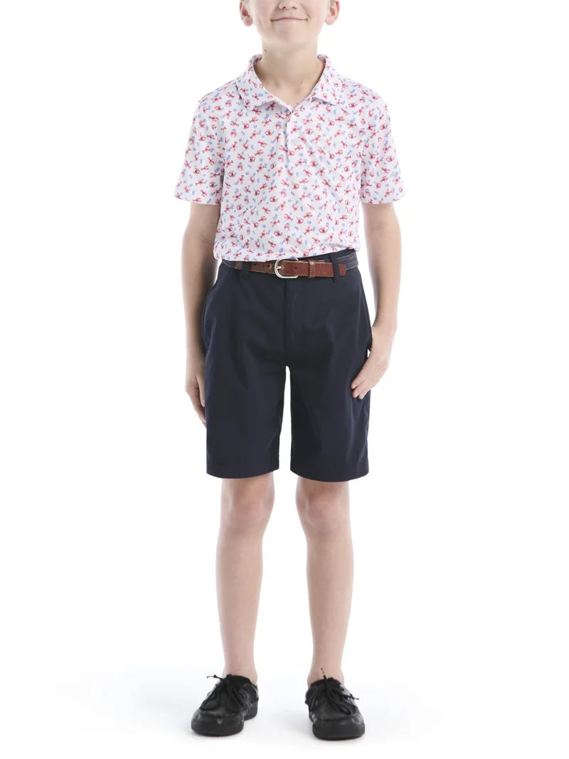 Ben Hogan Boys & Big Boys Performance Golf Polo Shirt: Lobster Print, Sizes 4-18 - Walmart.com | Walmart (US)