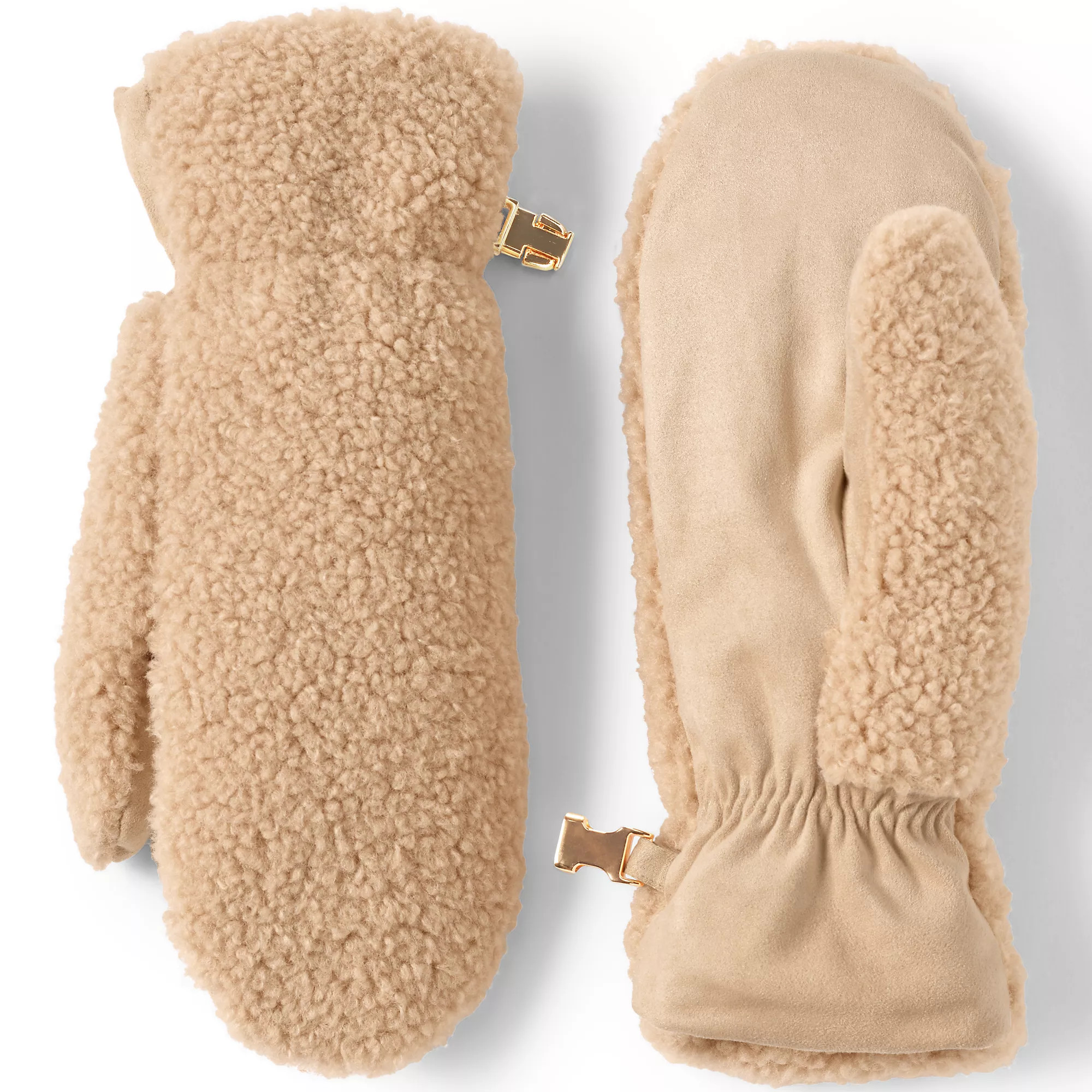 Women's Sherpa Mittens | Lands' End (US)