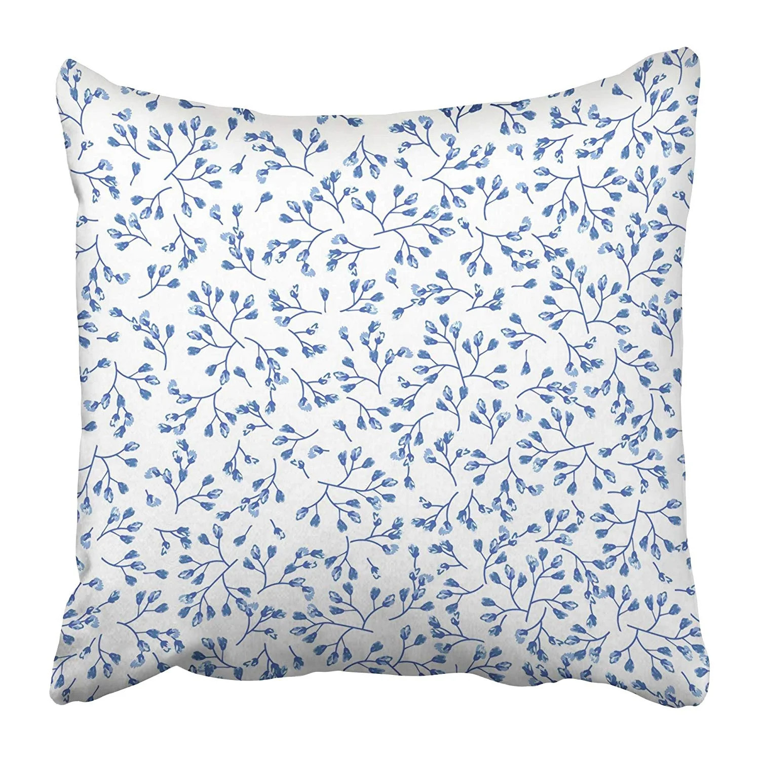 ECCOT Elegant Gentle Blue and White in Small Scale Flower Buds Millefleurs Liberty Floral Pillowc... | Walmart (US)