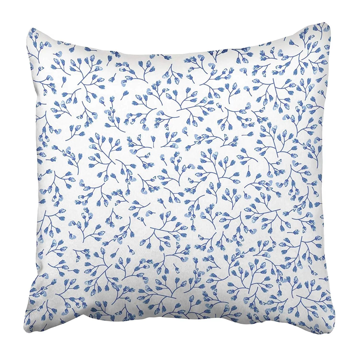 ECCOT Elegant Gentle Blue and White in Small Scale Flower Buds Millefleurs Liberty Floral Pillowc... | Walmart (US)