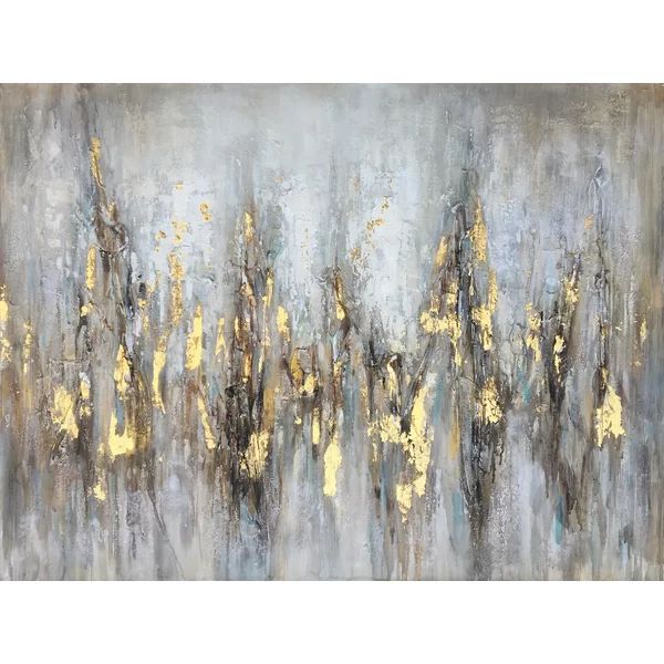 'Gleaming Gold' Oil Painting Print on Wrapped Canvas | Wayfair North America