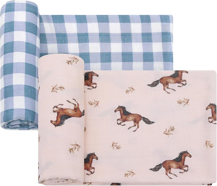 LifeTree Baby Swaddle Blankets, Boys Girls Muslin Swaddling Wrap Receiving Blanket for Newborn, 7... | Amazon (US)