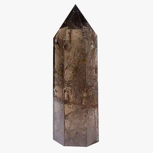 1PCS Smoky Quartz Natural Crystal Towers2.75-3.54" Healing Crystal Wand 6 Faceted Chakra Reiki Me... | Amazon (US)