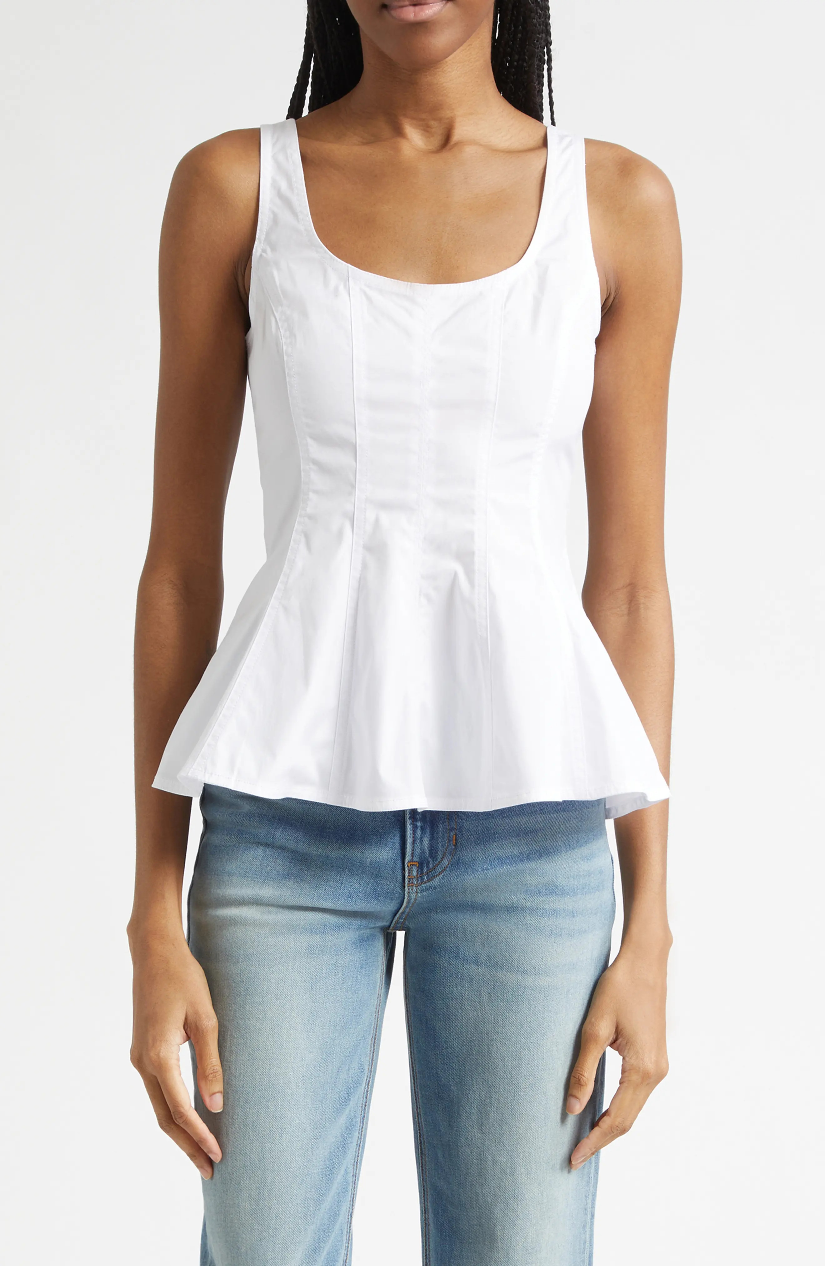 Veronica Beard Charlie Peplum Tank (Women) | Nordstrom | Nordstrom