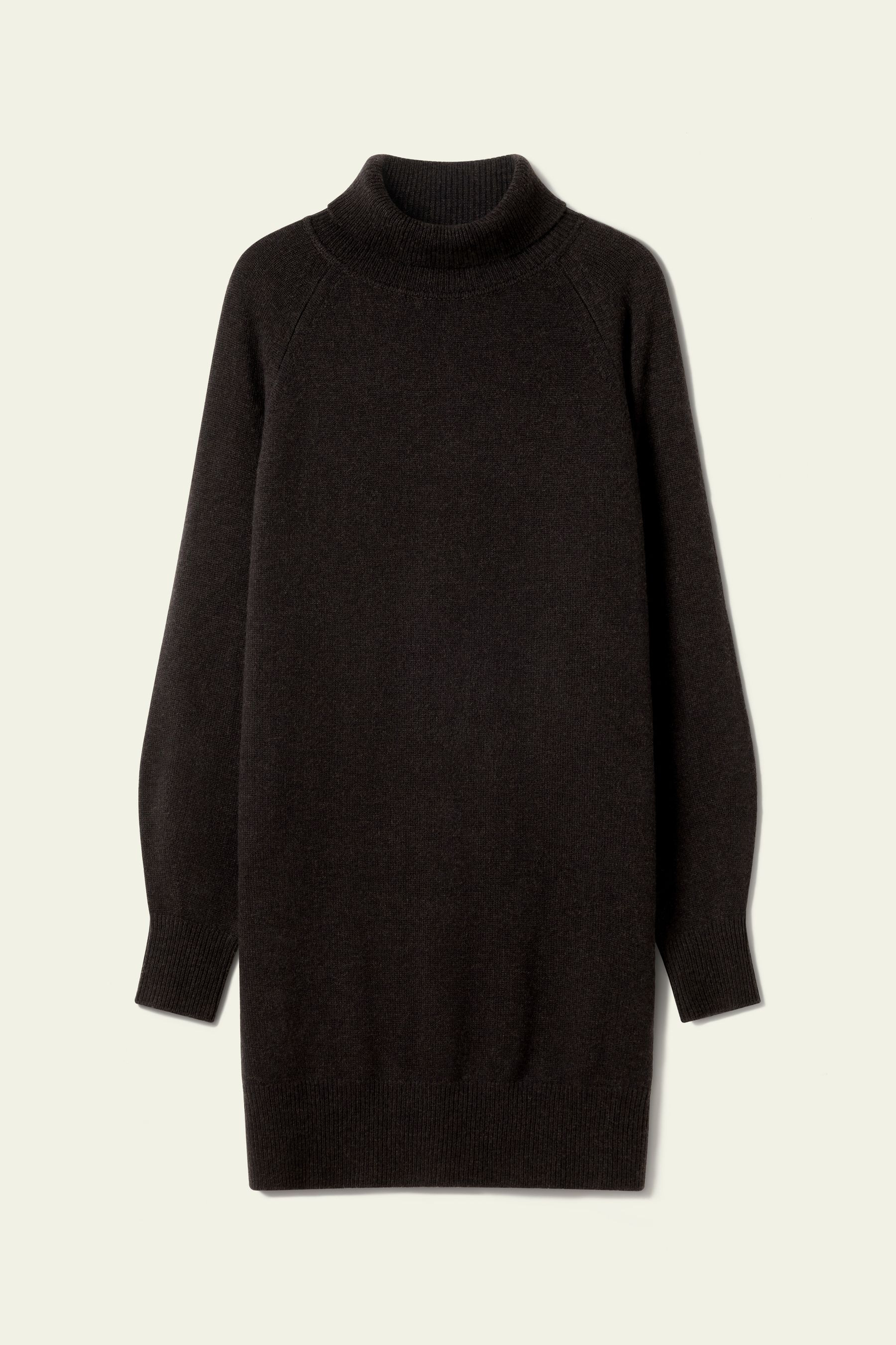 Wolle-Kaschmir Rollkragen Pulloverkleid | LILYSILK