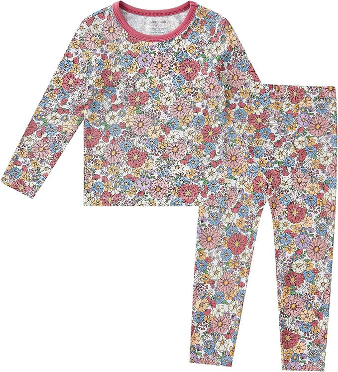 pureborn Baby Toddler Kids Viscose from Bamboo Pajamas Set Pjs 2pcs 18M-8Y | Amazon (US)