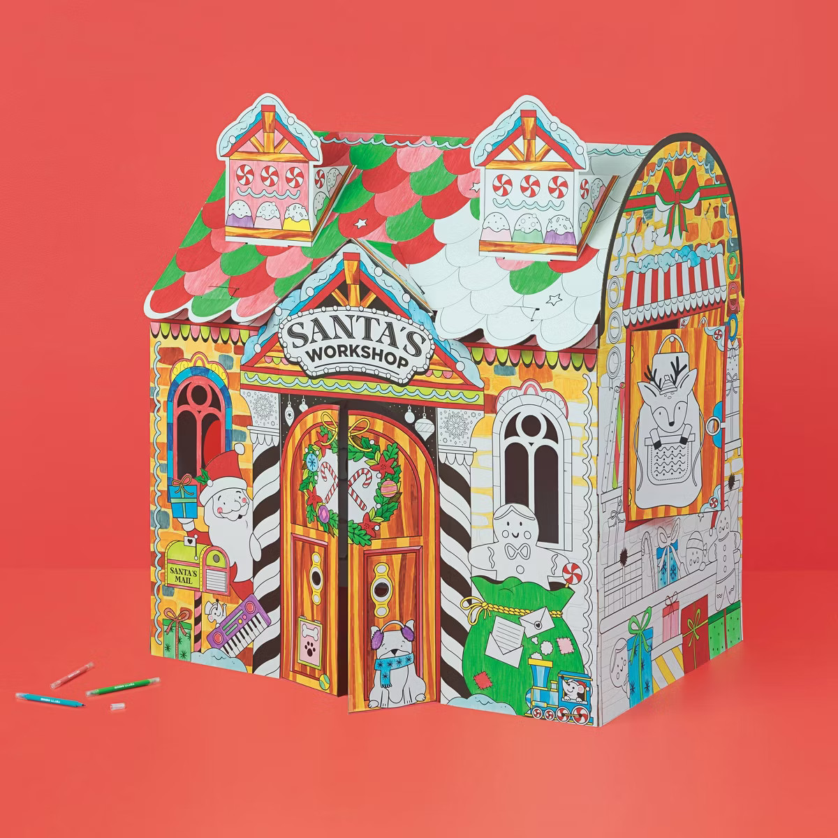 Christmas Craft Color-Your-Own Santa's Workshop Fort - Mondo Llama™ | Target