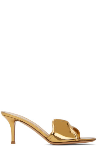 Gold Lucrezia 70 Mules | SSENSE