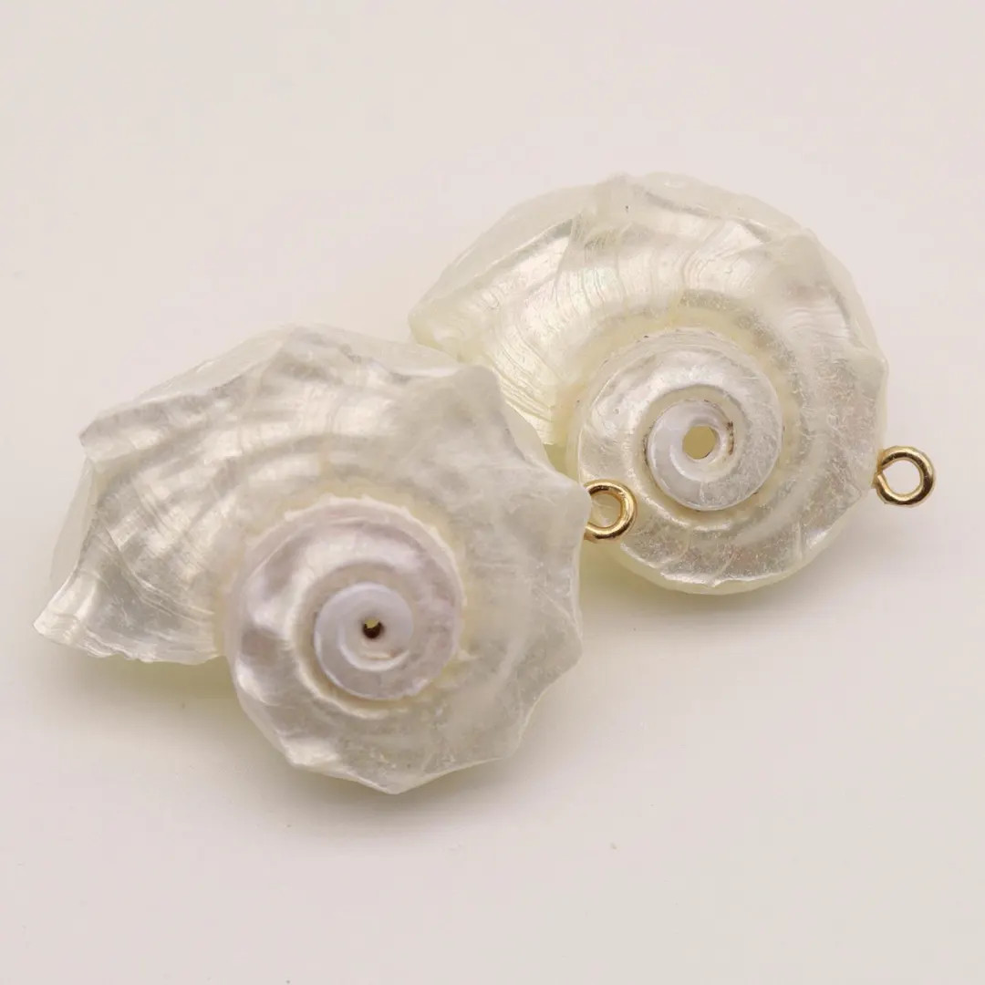 2pcs Natural Conch Charm Pendant,SeaShell Charm for Necklaces Bracelets Earring Key Ring | Etsy (US)