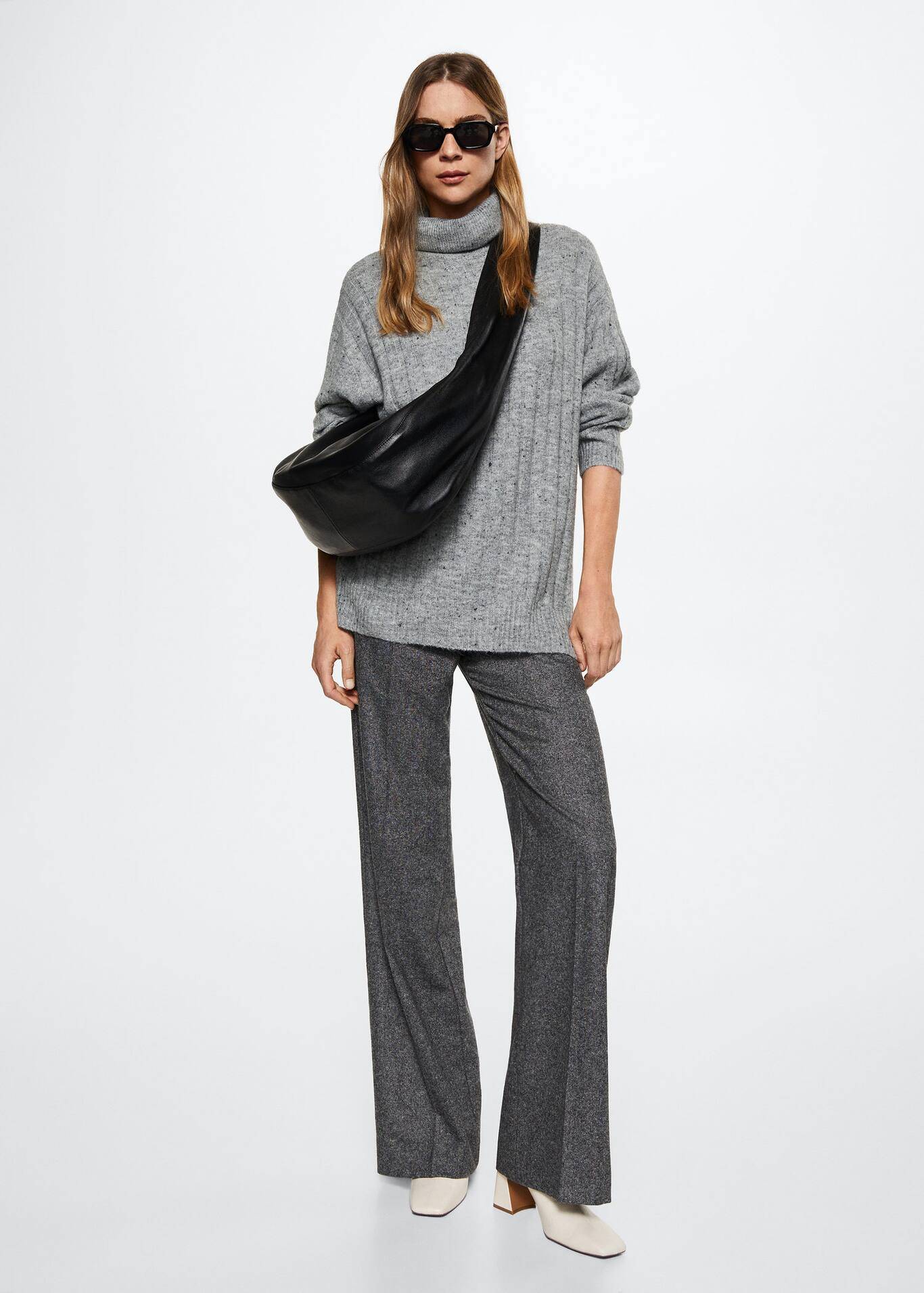 Fleece turtleneck sweater -  Women | Mango USA | MANGO (US)