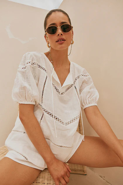 Amelia Top - White | Sabo Skirt US